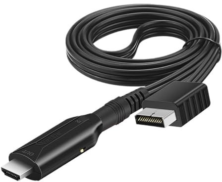 WSJMWKW Adattatore convertitore Audio Video da PS2 a HDMI 480i/480p/576i for PS1 Uscita PS2 a HDMI 720p 1080p for Tutte Le modalità di visualizzazione PS2