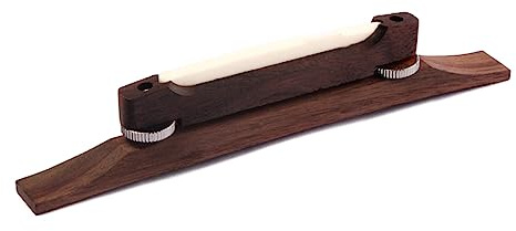 Archtop Gitarrenbrücke Ga610 Verstellbar mit Knochensattel für Gitarre | Metall Holz Ausführung, Radius ca 13 Zoll, Saitenabstand 52, 39 bis 59, 13mm, Mittelhöhe 22, 62 bis 28, 18mm