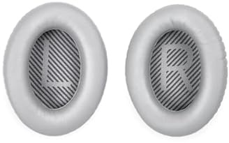 Bose QC35 II Replacement Ear Pads, Protein Leather Cushions, Compatible with QuietComfort 35/25/15/QC2/SoundLink/SoundTrue, Black (Light Grey)