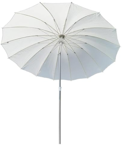 Parasol rond de 200 cm, portable et réglable, imperméable, avec protection UV et mât en aluminium, idéal pour le jardin et la plage