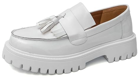 sekiueo Mocassins À Plateforme Hommes Chaussures Habillées À Bout Rond Chaussures Légères pour Les Affaires Et Les Soirées