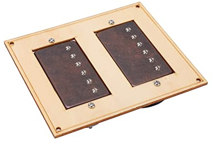 HUIOP Ensemble de Micros pour Guitare de Style, Effet de tonalité Solide et Terne, Performance de clarté Stable, Remplacement du Kit en Métal en Laiton Antique, adapté et Pratique,
