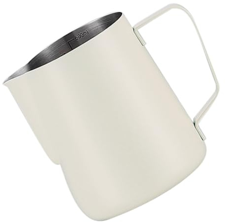 UKCOCO Brocca Latte Inox con Scala Interna per Misure Precise Bricco Schiumatore Professionale per Cappuccino e Latte Art Tazza Acciaio Antiruggine per Caffè