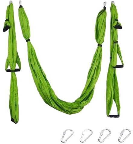 GYTTDERFL Columpio Yoga Aereo Juego de hamacas aéreas for Yoga, Pilates, Yoga, Hamaca, Correa de Gimnasio, Vuelo y balanceo, Dispositivo de tracción aérea, Equipo de Fitness for el hogar