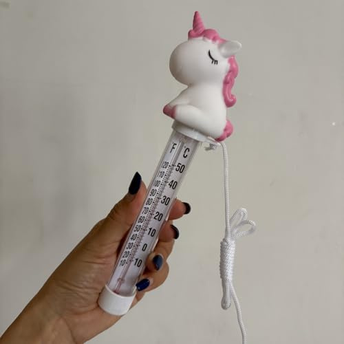 Schwimmendes Pool Thermometer,Einhorn Wassertemperatur für Pool,Eisbad, Badewanne,Fischteiche,Aquarien