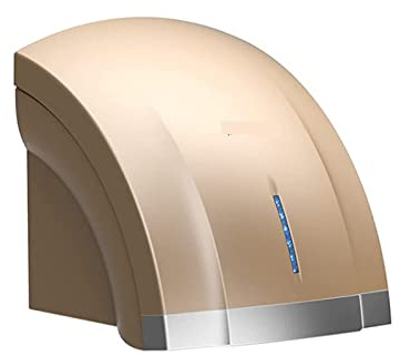Handtorkar, 1800W Automatiska Handtorkar LED Display Smart Sensor Varm & Kall Vind Höghastighets väggmonterad kommersiell torkmaskin for toalett(Gold)