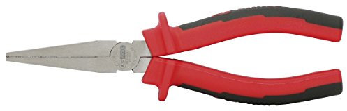 KS Tools 115.1016 Pince à becs plat KS, à poignées bi-composants L.165 mm