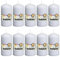 Bolsius Glatte Stumpenkerzen - Weiß - Set 10 Stück - Dekorative Haushaltkerzen - Länge Brenndauer 33 Stunden - Unparfümierte - Natürliches Pflanzenwachs - 12 x 6 cm