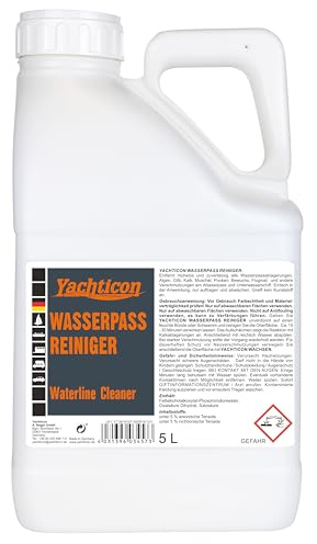 YACHTICON Wasserpass-Reiniger 5 Liter – Spezialreiniger für Boote gegen Algen, Kalk, Muscheln, Pocken & Flugrost, gelcoat- und kunststoffschonend, einfache Anwendung ohne Schrubben
