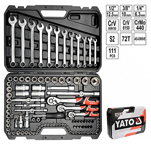 YATO YT-38831 - socket set 1/4 , 3/8 y 1/2 111pcs
