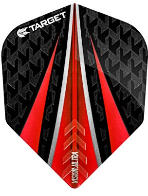 TARGET, Vision Ultra Dart-Flights, 5 Sets, 10 Farben, 2 Designs, Red (3 Fin)