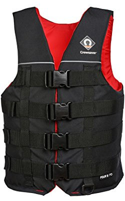 Crewsaver Junior Four B 70N - Jolle per kayak-Jolle PFD, strumento di galleggiamento per sport acquatici, colore nero, leggero, unisex