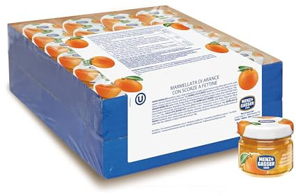 Menz&Gasser Marmellata di Arance Monodose Premium Quality, con Frutta di Alta Qualità, 100% Made in Italy, 48 Vasetti x 28 g