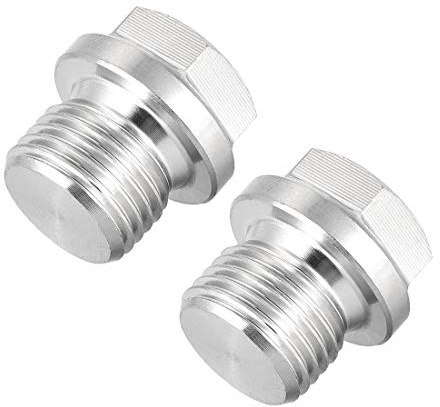 sourcing map M Außensechskantstecker 304 Edelstahl Vollgewinde Stopfen Rohrverschraubung M16 x 1,5, 2_Pack