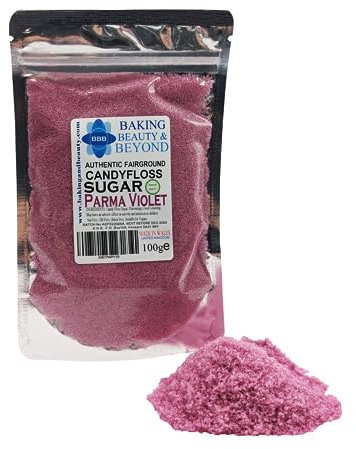 Baking Beauty and Beyond Premium Candy Floss Sugar 100g - Parma Violet Flavour