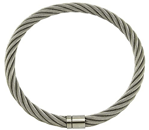 ACECHANNELEU 10mm Edelstahl Drahtseil Choker Halskette