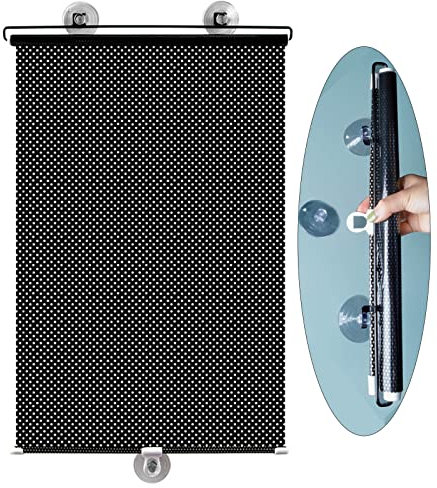 Xrdbfd Einziehbarer Balkon-sonnenschutzrollo, Fensterrollo Rollo Dachfenster, Sonnenschutz Verdunkelungsrollo Ohne Bohren, Thermorollo Mit Saugnäpfen Für Büro/Auto,50x125cm/20 * 49in
