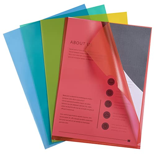 Exacompta 100 Aktenhüllen A4 PP genarbt Economy 9/100 mm 4 Farben