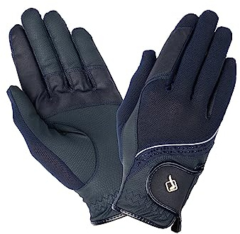 LeMieux Crystal Gloves - Equestrian Horse Riding Gloves - Navy - XSmall