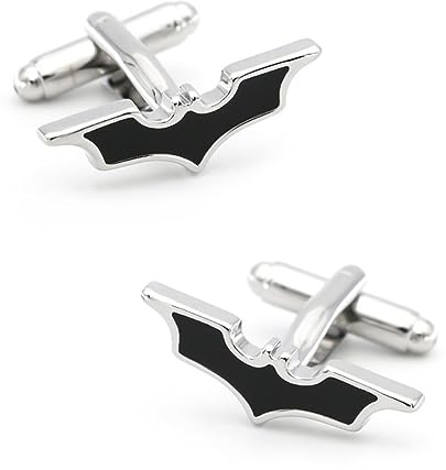 YAHOYA Herren Fledermaus Manschettenknöpfe Schwarze Farbe Qualität Messing Material Super Heroes Film Design Manschettenknöpfe