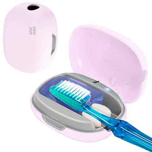 Esterilizador Cepillo Dientes Portátil UV Recargable | Higienizador Cepillo Dientes USB - Esterilizador Dental Ultravioleta y Estuche para Viajes, Hogar y Oficina