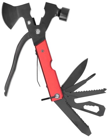 Martillo multiherramienta, Multiherramienta plegable de acero inoxidable, equipo de camping con bloqueo de seguridad para acampar senderismo caza, regalos para hombres
