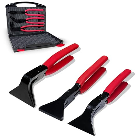 3PCS Hand Seamers,Metal Bending Pliers Set With Straight Jaw, 45°, and 90° Metal Standing Seam Roofing Tools Metal Working Tools For Bending HVAC, Roof Windows And Doors with Tool Box Storage Case