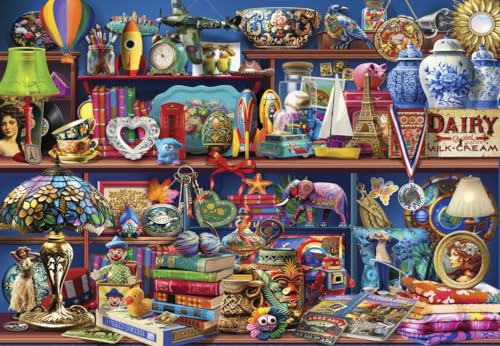 Bluebird Puzzle - Collected - Gesammelt, 1000 Teile Puzzle - Die Regale eines Nippes-Sammlers - Puzzle für Erwachsene