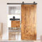 SKYSEN Set Completo per Porta Scorrevole Top 150cm, Kit di Scorrimento per Sistema di Porta Scorrevole con Guida a Pavimento, Binario Durevole Perfetto per Risparmiare Spazio