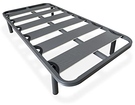 amuéblate online - Somier de Láminas Anchas Reforzado Anti - Ruido Estructura 40x30 mm con Juego de Patas Roscadas, Estabilidad y Robustez, 105x190