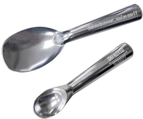 Generic ZESTCO Silver ice cream spade & Silver Gold ice cream scoop, 2 PCS Great Gift Idea. Perfect for Valatines Day, Mother's Day, Birthday Gift, Christmas Gift, Anniversary., 7 Inch, K9517FB