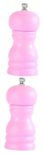 ABOOFAN 2 Stk Küchengerät kitchen helper kitchenaide spice container esszimmerstã¼hle gadget küche Schleifer manuelle Mühle für Pfeffer Pfeffermühle und Salzmühle Hölzern Rosa