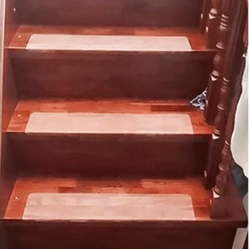 DSWZLQDXB Stufenmatte Stair Protect transparent und selbstklebend Antirutschstreifen Treppe Treppenschutz Anti Rutsch Streifen als Rutschschutz Easy Clean für Treppen/Stufen (30cm×100cm)