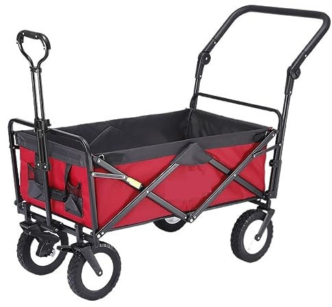 Chariot utilitaire de jardin pliable pour le shopping et le jardinage en plein air