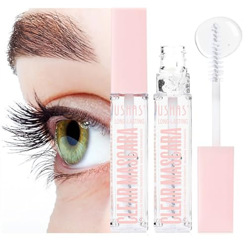 Clear Mascara for Eyelashes, Waterproof Tubing Mascara Eye Primer for Sensitive Eyes, Natural Long Lasting Lightweight Eyelash Styling, Hair Mascara, Clear Eyebrow Gel