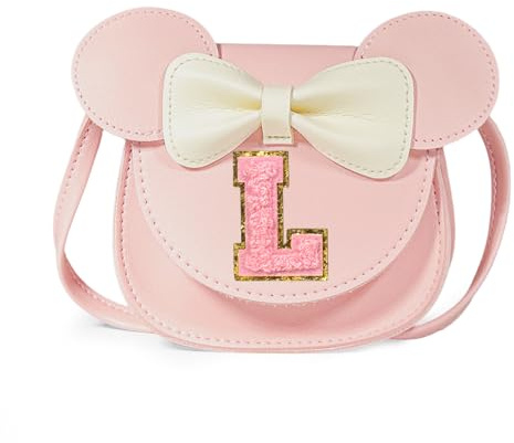 Bliceon Borsa per ragazze, borsellino personalizzato per bambini, portafoglio rosa con orecchie di topolino - Regalo per bambini, regalo di compleanno per ragazze dai 3 agli 8 anni, Rosa-L.