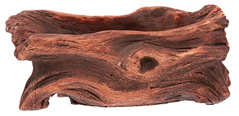 iplusmile Pot De Fleurs Ciment Bassin Créatif Forme De Souche Pot De Plantes Étanche pour pour Maison Et Bureau Jaune