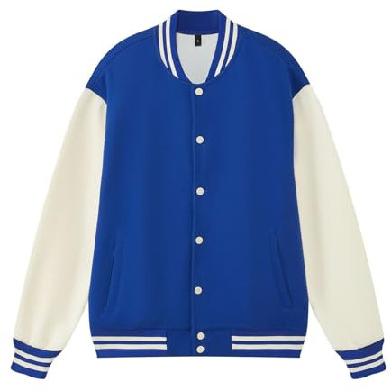 Giubbotto Uomo Primaverile, Bomber Uomo Primaverile, Giacca a Baseball Y2k Hiphop Giubbotto Moto Leggere Casual Sportivo Oversize Giacca Mezza Stagione Uomo Bomber Giubbino