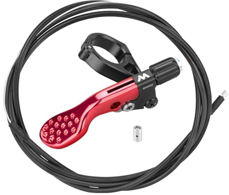 Palanca Remota para Tija Plegable MTB – Compatible con Tijas Telescópicas de Guiado Interno y Externo, Montaje 22.2 mm, Ligera y Anodizada para Bicicleta de Montaña