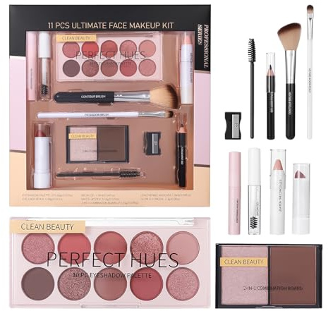 Maquillage Pour Adolescents - Ensemble Complet De Maquillage Pour Filles,Correcteur Illuminateur Fard à Paupières Mascara Pinceaux Pour Débutants Fête Anniversaire Halloween Noël