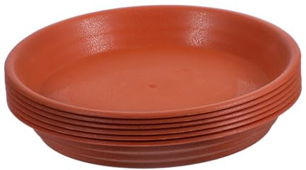GARIOUANS Lot de 6 Soucoupes pour Plantes en PP Rondes, Bac de Récupération pour Pot de Fleur, Protège Sols et Mobilier des Dégâts D’Eau