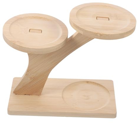 AKOOSY Portavaso per Piante da Interno in Legno a Livelli, Supporto Angolare da Tavolo per Centrotavola, Espositore Robusto per Balcone Soggiorno Cucina Design Rustico Naturale