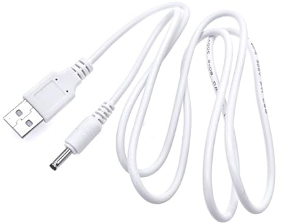 JZK 1 m Ersatz USB Ladekabel für Lelo Gigi Sona Mona Hugo Loki F2S Bruno Lyla Hula LIV Enigma Soraya Sila Mia Nea Ina Elise Billy Lily, weißes 5V Stromkabel Ladegerät Kabel für Massagespielzeug