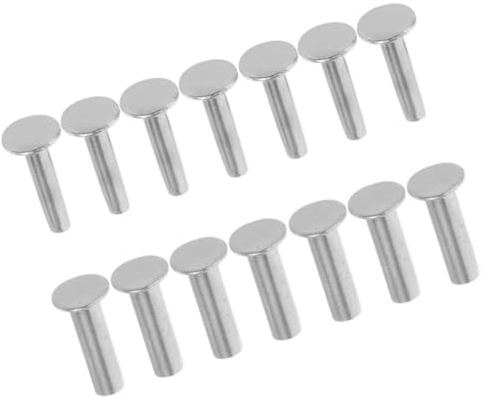 YARNOW 14 Pares Remaches para Pernos de Mango de Cuchillo Remaches de Acero Inoxidable Perno de Manija de Fijación Plata Uso Doméstico y Tareas de Cocina Diaria