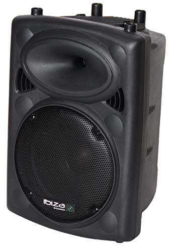 Ibiza - SLK10A-BT - Enceinte Active Plug & Play de 10”/25cm, 400W avec amplificateur intégré - Bluetooth, USB, SD et AUX - Noir