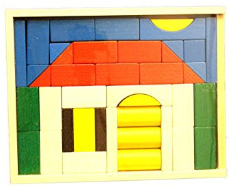 Holzspielzeug Baukasten Haus BxHxT 28,5x22,5x4,5cm NEU Holzbaukasten Spielsortiment Bauspiel Spiele Spielzeug Strategiespiel Geschicklichkeitsspiel Geduldsspiel Holzgestaltung Holz Seiffen E