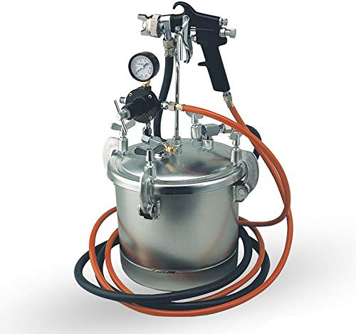 YUNSHINE 10L Druckbehälter-Farbspritzpistole mit 2,0-mm-Düse 2-1/2 Gal. Druckbehälter & Spritzpistole mit Schläuchen