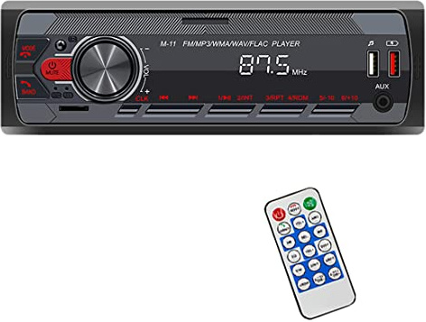 1Din Autoradio Stereo Bluetooth M11 Multimedia controllo intelligente Lettore MP3 con ricevitore Assistente vocale Luci colorate BT/USB/FM/AUX/TF