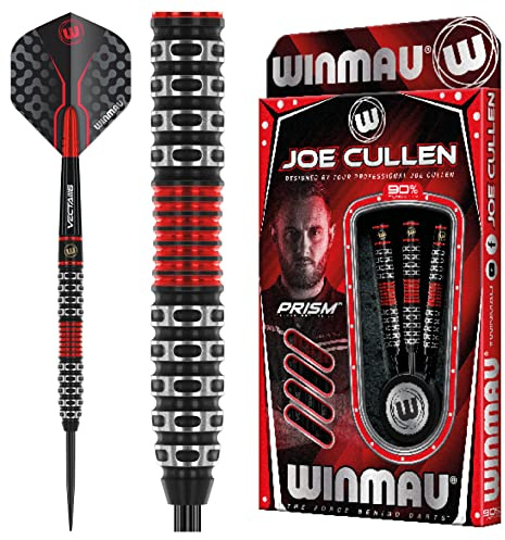WINMAU Joe Cullen Special Edition 22 Gram Professionell Mjukt Tips Volfram Dart Set med dartflygs och stjälkar