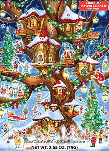 Vermont Christmas Company Elves' Treehouse Chocolate Advent Calendar (Countdown to Christmas)